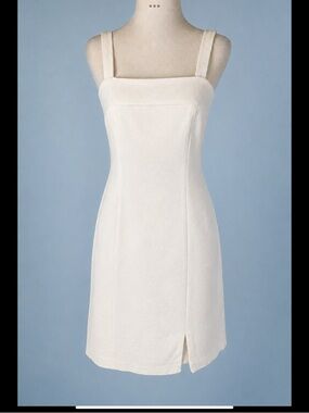 Vintage Harold’s White Textured Sheath Dress Sz 4 Country Club Courthouse Bride